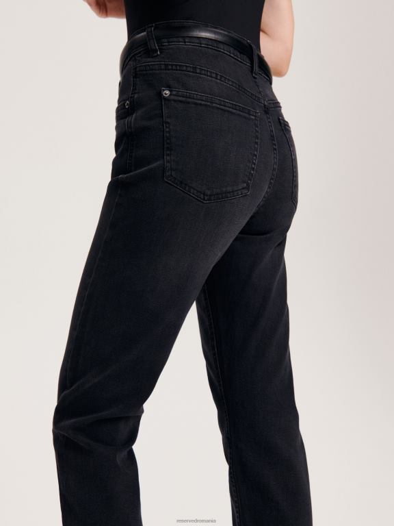 negru Reserved femei îmbrăcăminte blugi boyfriend slim 648HZ759