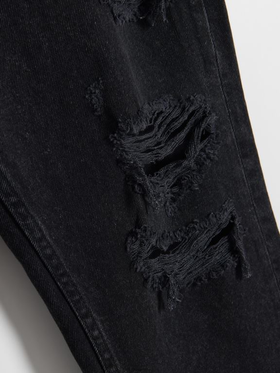 negru Reserved femei îmbrăcăminte blugi mom fit cu talie înaltă 648HZ757