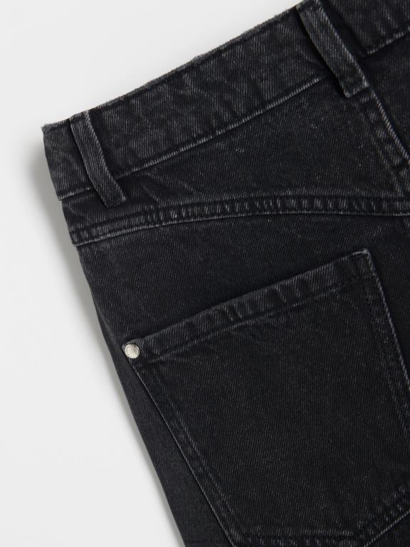 negru Reserved femei îmbrăcăminte blugi mom fit cu talie înaltă 648HZ757