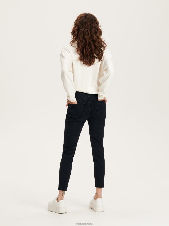 negru Reserved femei îmbrăcăminte blugi subțiri 648HZ103