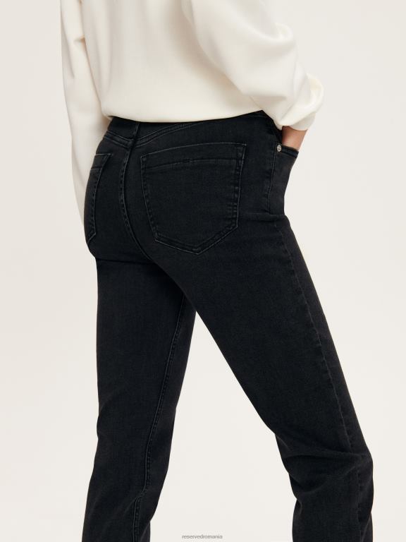 negru Reserved femei îmbrăcăminte blugi subțiri 648HZ103