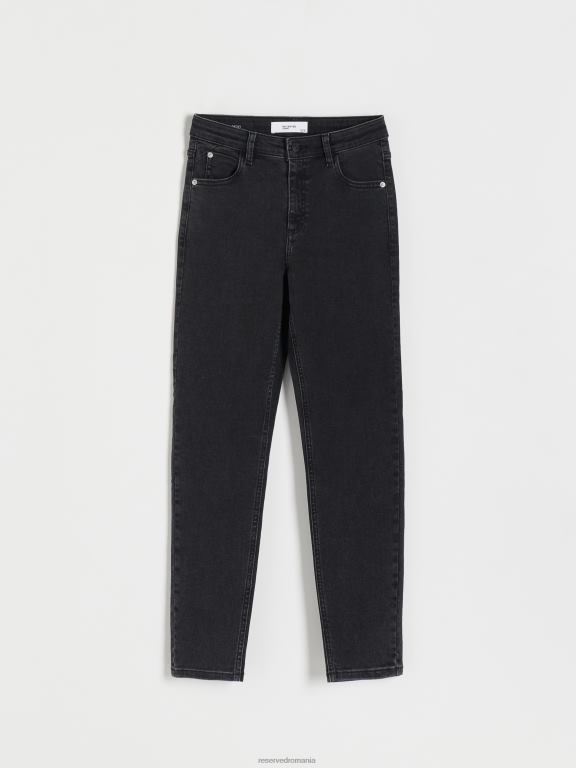 negru Reserved femei îmbrăcăminte blugi subțiri 648HZ103
