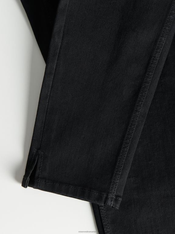 negru Reserved femei îmbrăcăminte blugi subțiri 648HZ778