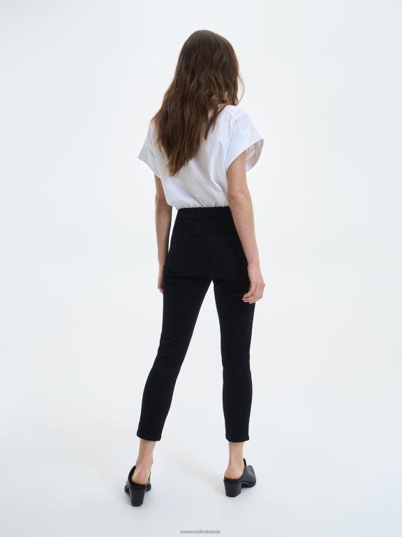 negru Reserved femei îmbrăcăminte blugi subțiri 648HZ778