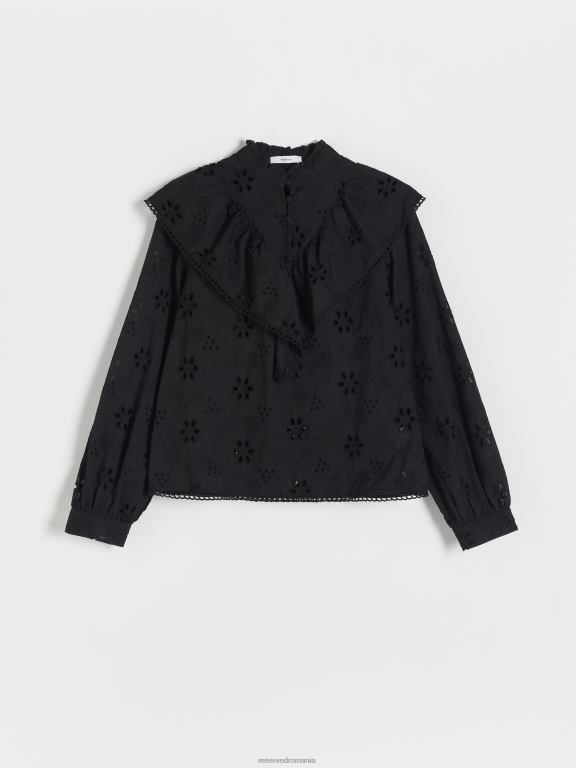 negru Reserved femei îmbrăcăminte bluză 648HZ25