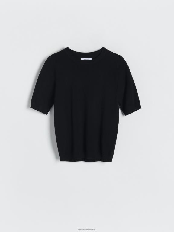 negru Reserved femei îmbrăcăminte bluză bogată în viscoză 648HZ299