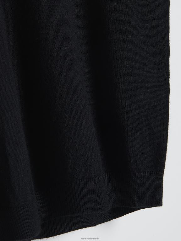 negru Reserved femei îmbrăcăminte bluză bogată în viscoză 648HZ299