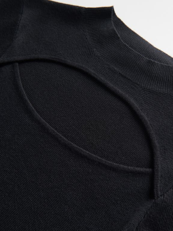 negru Reserved femei îmbrăcăminte bluză cu spate decoltat 648HZ291