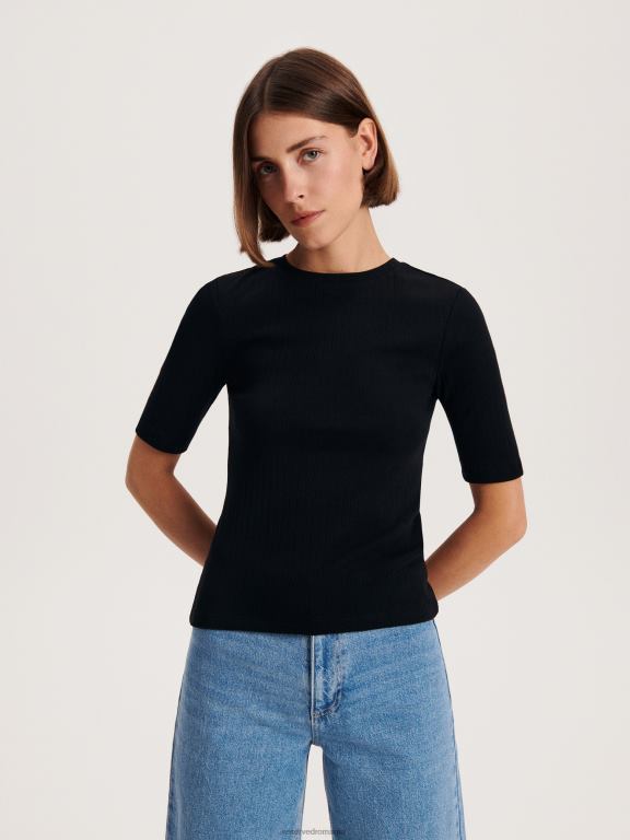negru Reserved femei îmbrăcăminte bluză din jerseu 648HZ373