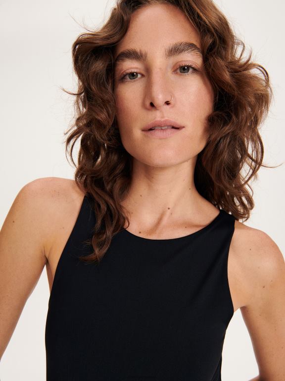 negru Reserved femei îmbrăcăminte body fără mâneci 648HZ124