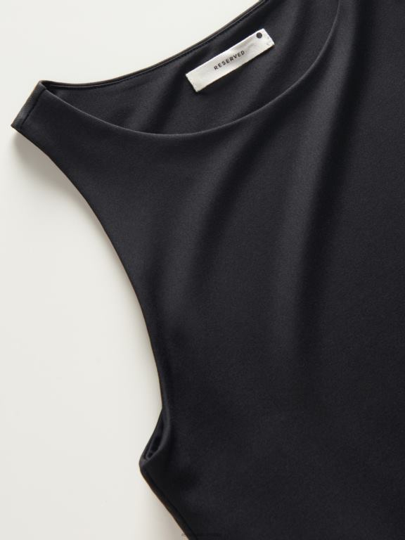 negru Reserved femei îmbrăcăminte body fără mâneci 648HZ124