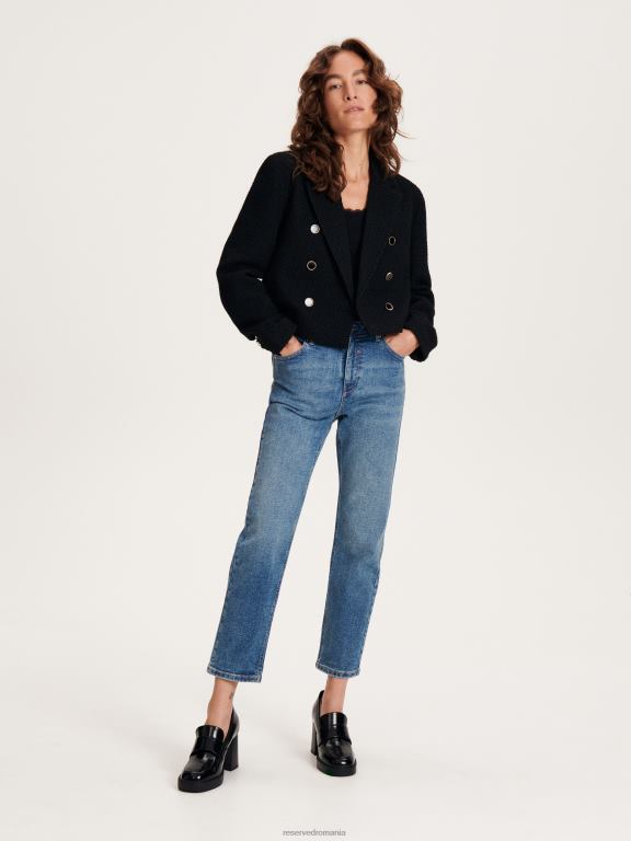 negru Reserved femei îmbrăcăminte cami top 648HZ381