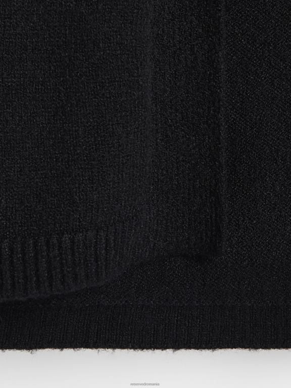 negru Reserved femei îmbrăcăminte cardigan simplu bogat în viscoză 648HZ931