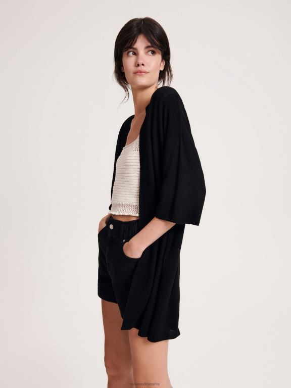 negru Reserved femei îmbrăcăminte cardigan în amestec de viscoză 648HZ920