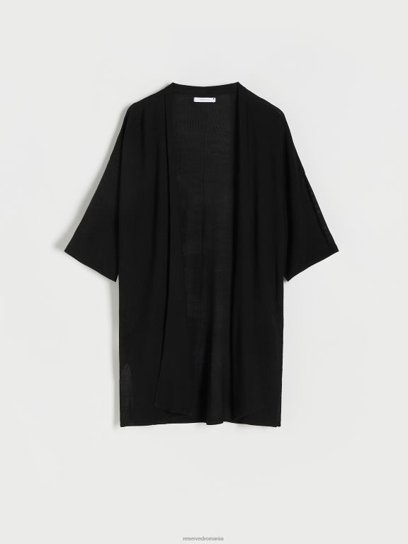negru Reserved femei îmbrăcăminte cardigan în amestec de viscoză 648HZ920