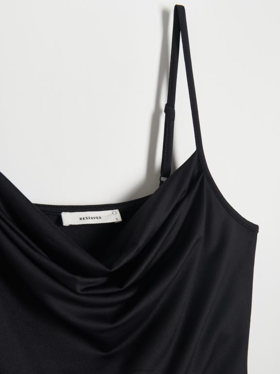 negru Reserved femei îmbrăcăminte corp montat 648HZ511