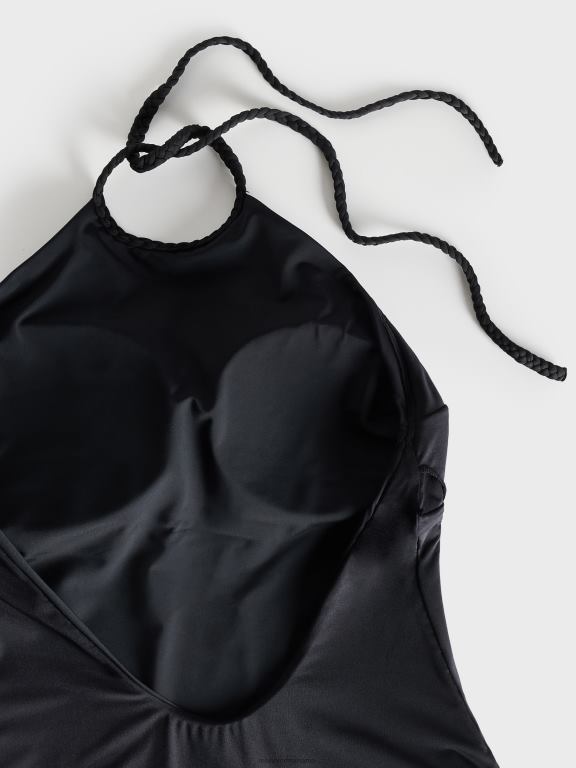 negru Reserved femei îmbrăcăminte costum de baie dintr-o bucată 648HZ1033