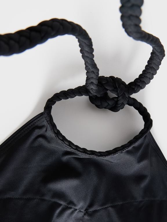 negru Reserved femei îmbrăcăminte costum de baie dintr-o bucată 648HZ1033