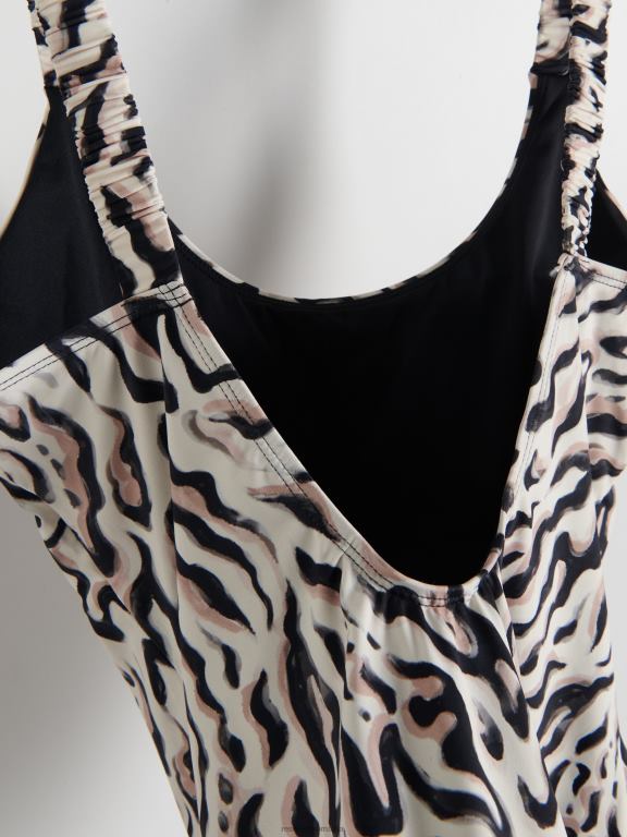 negru Reserved femei îmbrăcăminte costum de baie dintr-o bucată 648HZ1038