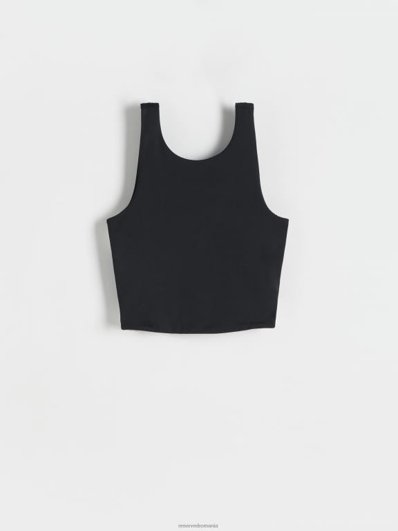 negru Reserved femei îmbrăcăminte crop top 648HZ510