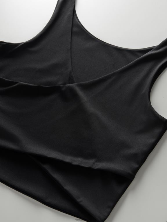 negru Reserved femei îmbrăcăminte crop top 648HZ510