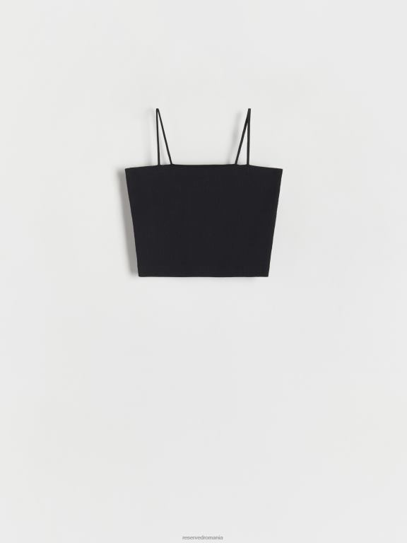 negru Reserved femei îmbrăcăminte crop top cami 648HZ528