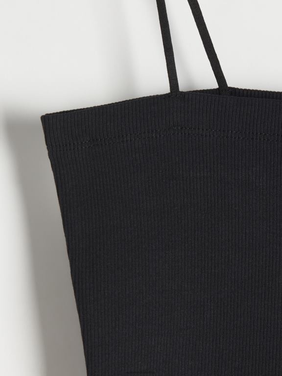 negru Reserved femei îmbrăcăminte crop top cami 648HZ528