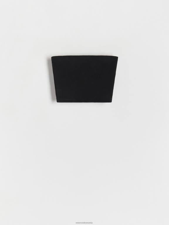 negru Reserved femei îmbrăcăminte crop top simplu 648HZ504