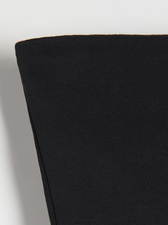 negru Reserved femei îmbrăcăminte crop top simplu 648HZ504