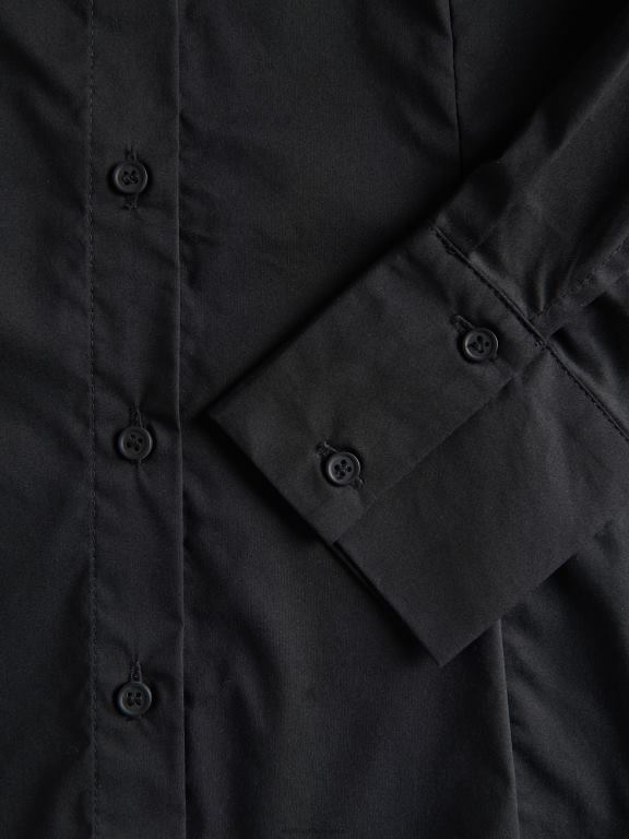 negru Reserved femei îmbrăcăminte cămașă din bumbac 648HZ216