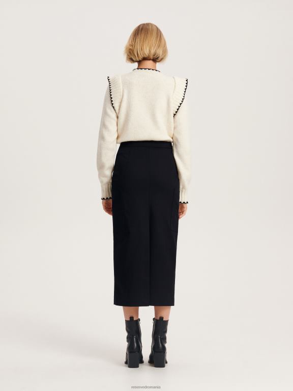 negru Reserved femei îmbrăcăminte fusta 648HZ827