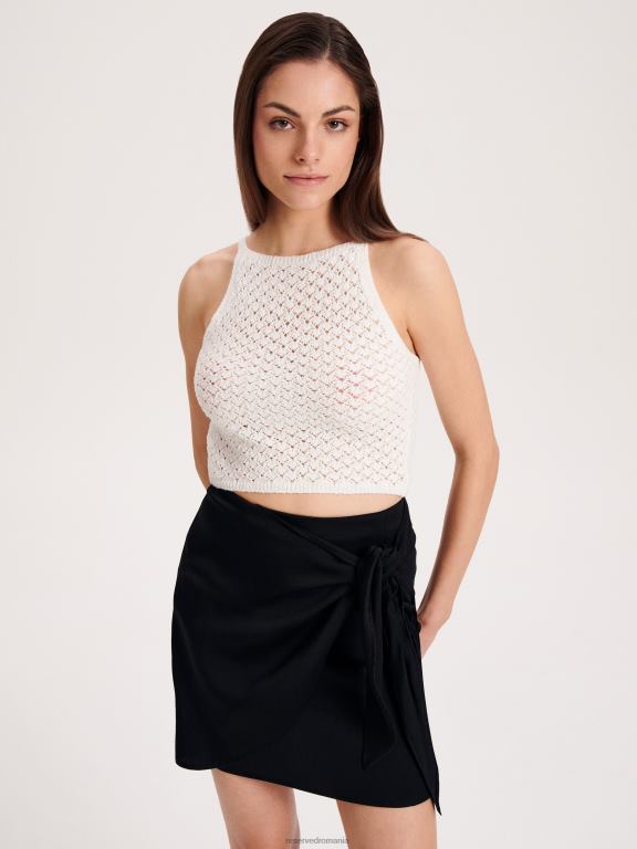 negru Reserved femei îmbrăcăminte fusta cu detaliu cravata 648HZ851