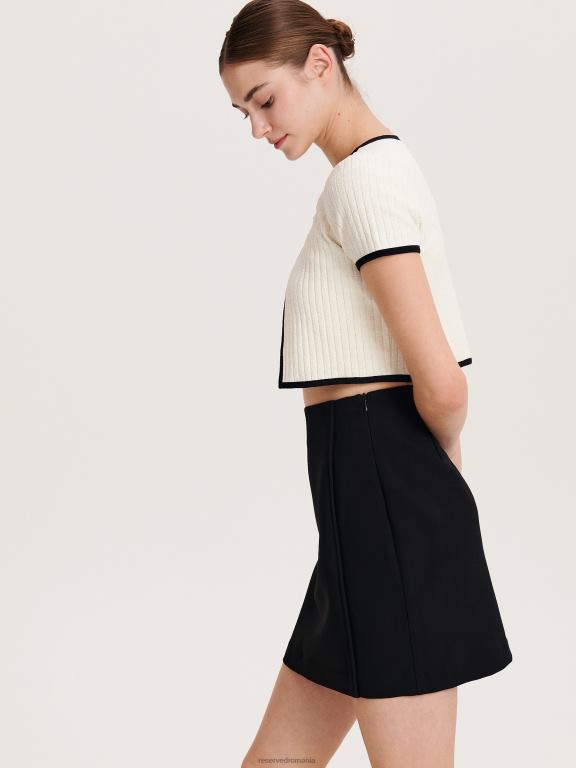 negru Reserved femei îmbrăcăminte fustă mini 648HZ164