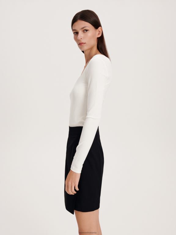 negru Reserved femei îmbrăcăminte fustă mini 648HZ72