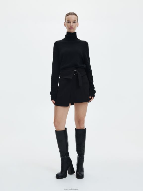 negru Reserved femei îmbrăcăminte fustă mini 648HZ849