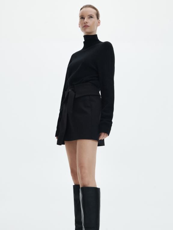 negru Reserved femei îmbrăcăminte fustă mini 648HZ849