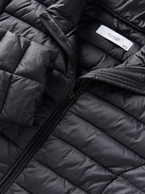 negru Reserved femei îmbrăcăminte jachetă matlasată 648HZ875