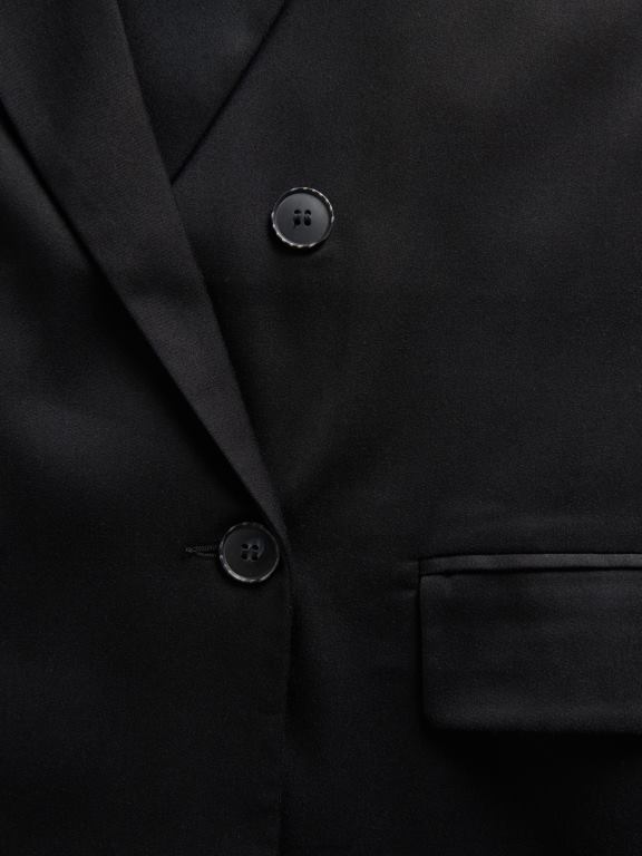 negru Reserved femei îmbrăcăminte jachetă în două piept 648HZ248