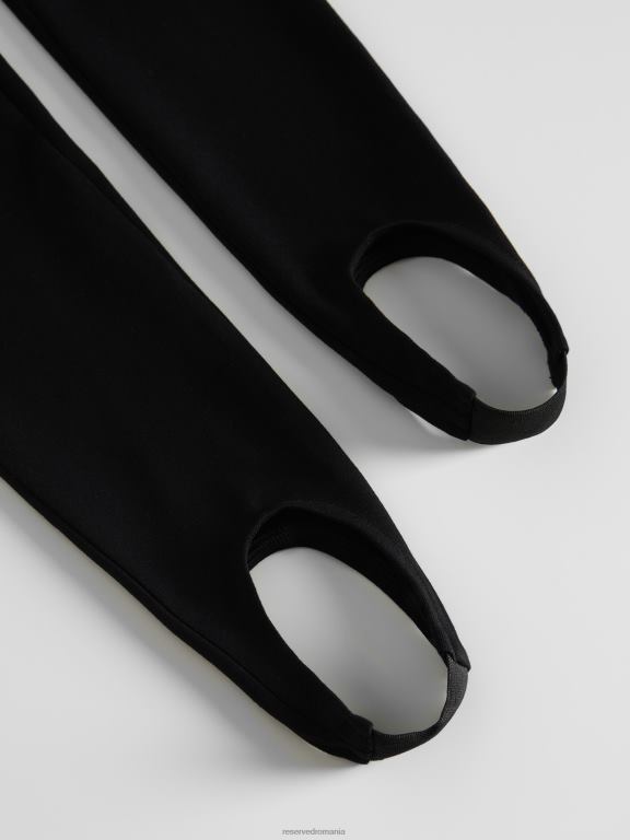 negru Reserved femei îmbrăcăminte jambiere bogate în viscoză 648HZ717