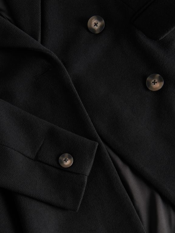 negru Reserved femei îmbrăcăminte palton din amestec de lână 648HZ899