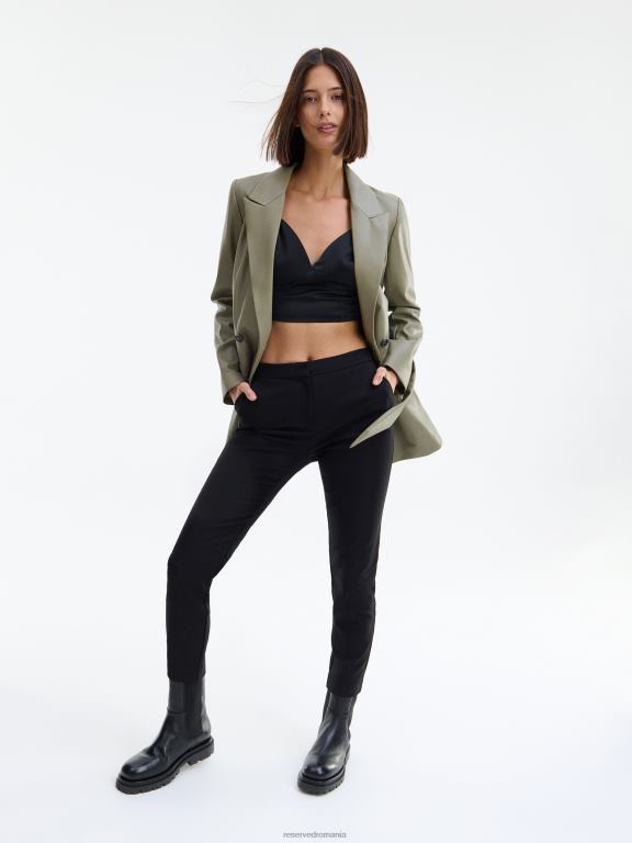 negru Reserved femei îmbrăcăminte pantaloni cu talie elastica 648HZ731