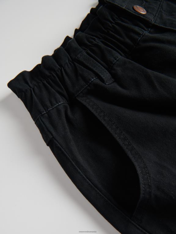 negru Reserved femei îmbrăcăminte pantaloni de hârtie 648HZ645