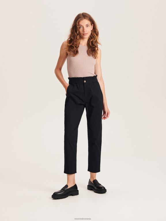 negru Reserved femei îmbrăcăminte pantaloni de hârtie 648HZ663