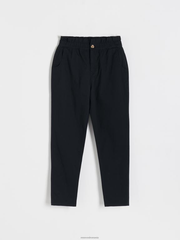 negru Reserved femei îmbrăcăminte pantaloni de hârtie 648HZ663