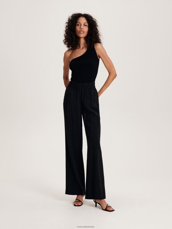 negru Reserved femei îmbrăcăminte pantaloni din vascoza 648HZ548