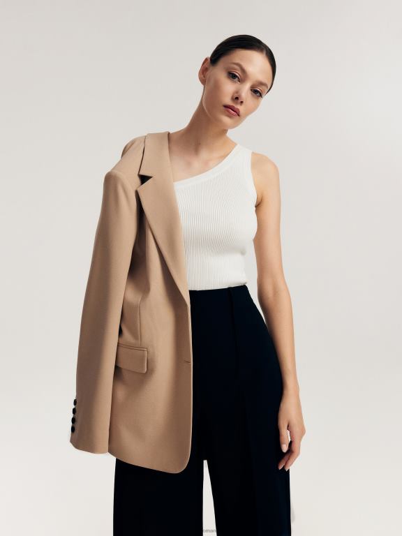 negru Reserved femei îmbrăcăminte pantaloni eleganti cu pliu presat 648HZ108