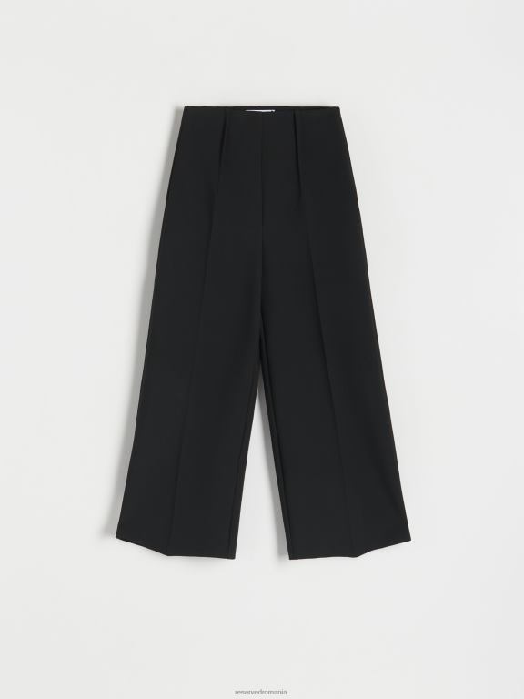 negru Reserved femei îmbrăcăminte pantaloni eleganti cu pliu presat 648HZ108