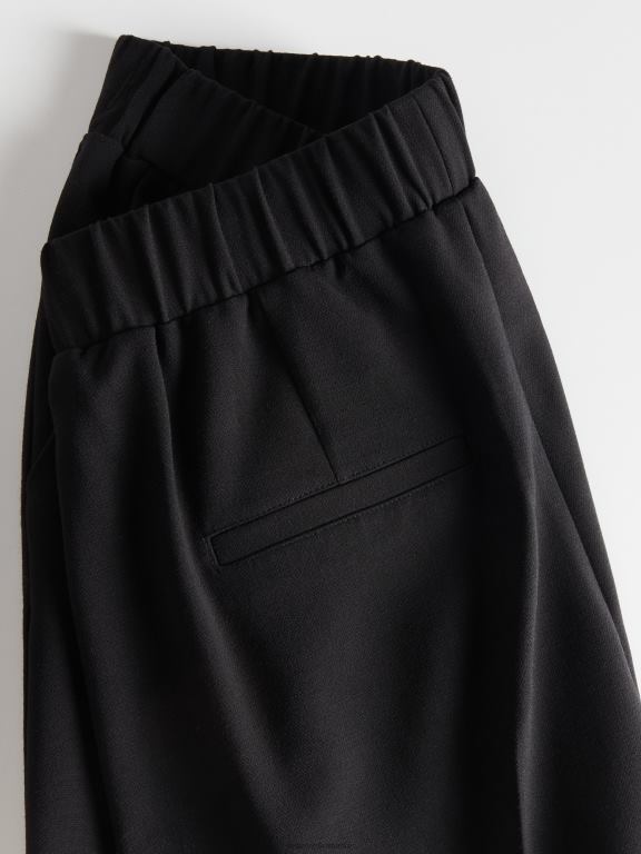 negru Reserved femei îmbrăcăminte pantaloni noi cu pliu presat 648HZ660