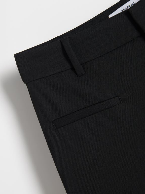 negru Reserved femei îmbrăcăminte pantaloni noi cu pliu presat 648HZ667