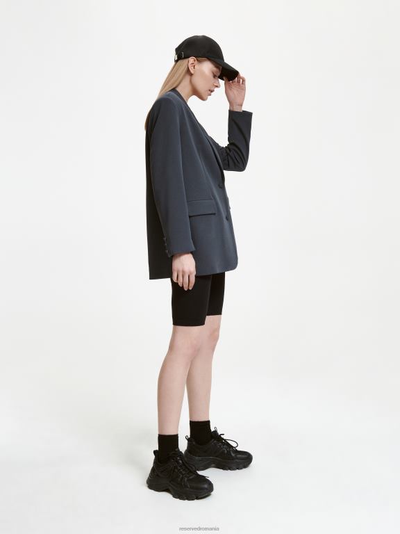 negru Reserved femei îmbrăcăminte pantaloni scurți biker bogati în bumbac 648HZ565